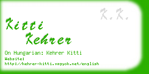 kitti kehrer business card